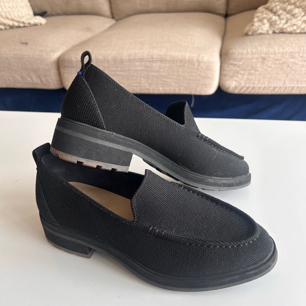 Rothy's Black Flats Slip-On Loafers